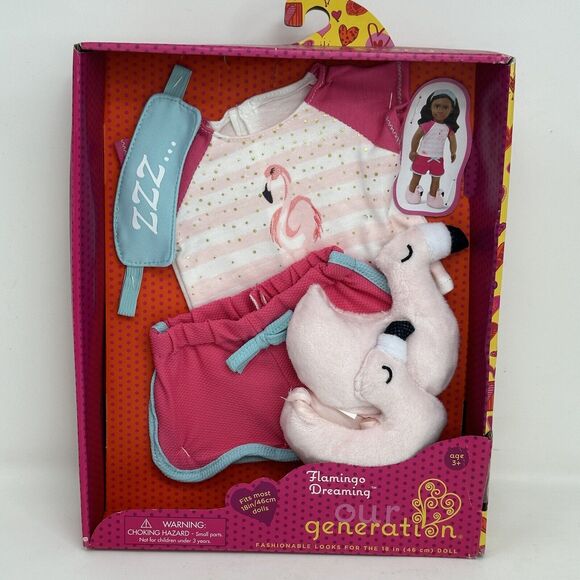 Our Generation Fashion Flamingo Dreaming Fashion Outfit Set for 18" Dolls - Picture 1 of 6